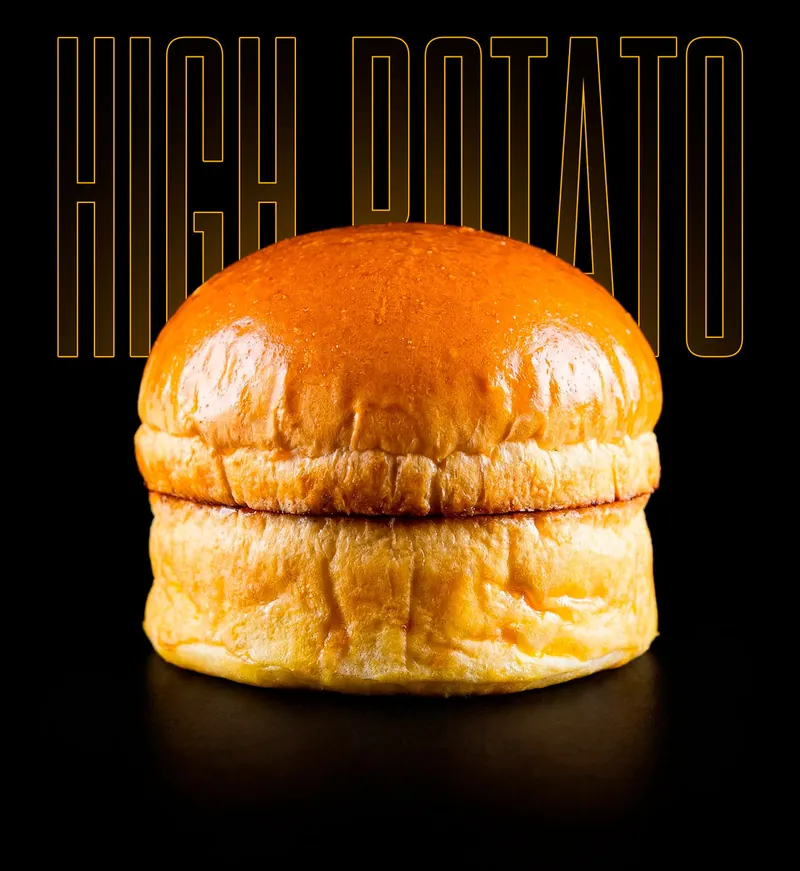 Freshly baked High Potato brioche bun
